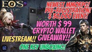 EOS GOLD - PLAY EARN  FOR FREE-  WIN ONE KEY CRYPTO WALLET GIVEAWAY WORTH $ 99 -UNBOXING VIDEO!