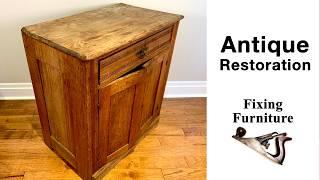 EXTENSIVE Restoration of an Antique Victorian Cabinet (Eastlake Style) by Fixing Furniture