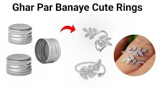 DIY Homemade cute love rings /how to make rings at home/easy ring making from waste materials!