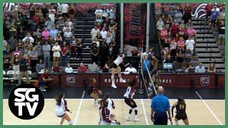 Gamecock Volleyball defeats East Carolina in straight sets.