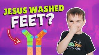 Jesus washed Feet? Holy Thursday explained for KIDS.