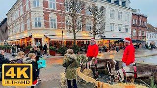 4K Christmas in Denmark | Fredericia walk tour | Viking trails | 4K 60FPS