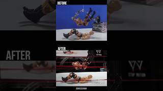 BEFORE AFTER : THE ROCK PEOPLE'S ELBOW TO STONE COLD - WWE STOP MOTION #SHORTS