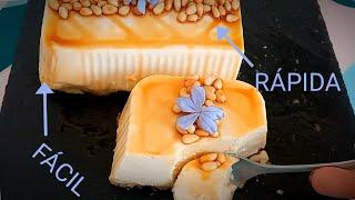 La TARTA DE QUESO más FÁCIL y DELICIOSA que probarás Con Caramelo y Piñones 