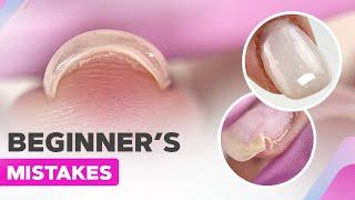 Beginner's Manicure and Gel Coating Mistakes | Soft Nude Square Nails
