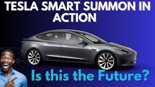 TESLA Actually Smart Summon in Action UK: The Future of Driving? UK approved!