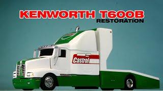 ABANDONED KENWORTH T600B RESTORATION - SPRINTCAR TEAM TRANSPORT - ERTL DIECAST 1/64