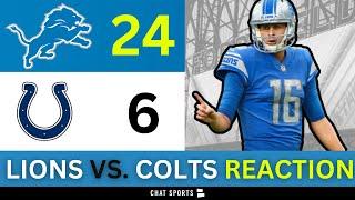 Lions Rumors & News After 24-6 Win vs. Colts | Jared Goff, Jameson Williams & Dan Campbell