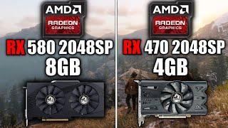 RX 580 VS RX 470 4GB 2048SP | TESTE EM 11 JOGOS