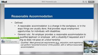 EEOC Reasonable Accommodations Webinar Recording