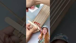 Con carton y palitos ¿queres mas ideas con telar? #diy #telarcasero #ideascontelar #ideasconlana