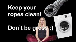 Wash shibari ropes right! Clean ropes!