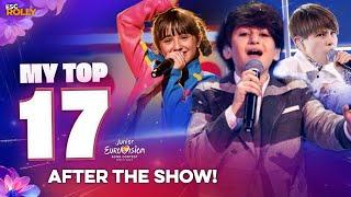 Junior Eurovision 2024 | My Top 17 - AFTER THE SHOW!