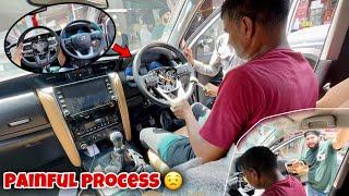 Installing Land Cruiser steering wheel in Fortuner was not easy  @ishanpreetsingh8777