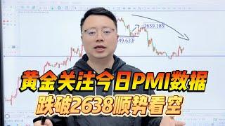 黄金暴涨只是黄粱一梦，关注今日PMI数据，跌破2638顺势看空！【外汇交易策略】