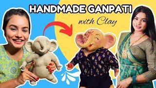 Making Cutest Ganpati with Clay  Full Video #crafteraditi #ganeshchaturthi #clayart #diy #ganpati