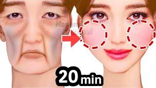 20mins Get Chubby Cheeks, Fuller Cheeks Naturally With This Exercise & Massage! Lift Sagging Cheeks