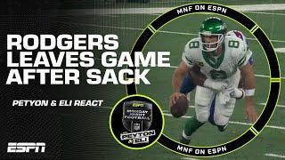 Aaron Rodgers walks off field after taking sack | ManningCast