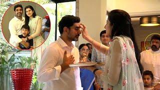 Nara Brahmani Gives Harati To Nara Lokesh Before Going to Padayatra | Telugu Daily