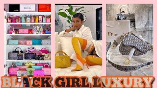 FEMININE RICH BLACK WOMEN  LUXURY BAGS AND SHOPPING COMPILATION | BLACK GIRL LUXURY AESTHETIC TIKTOK