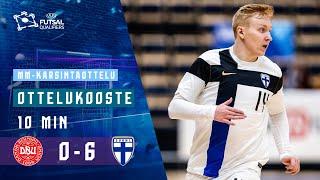 Highlights (10 min.) | Tanska–Suomi 0–6 | FIFA Futsal World Cup 2024 qualifications | 8.11.2022