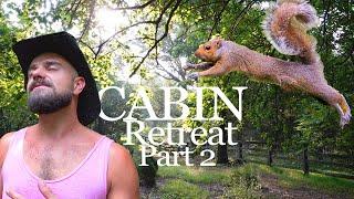 Tiny Cabin Retreat PT 2: Solo Tour  | Q&A | Squirrel Attack!