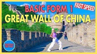 TAEKWONDO BASIC FORM 1 on GREAT WALL OF CHINA (Fast Speed Practice)