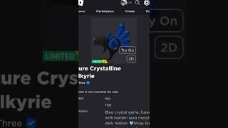 ( Limited UGC Item ) How to get Azure Crystalline Valkyrie ROBLOX ( 2023 ) DeanOfficial YT