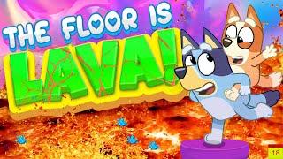 The Bluey Floor Is The Lava  - Brain Breaks Games | Bluey Freeze Dance & Chase | Danny Go!