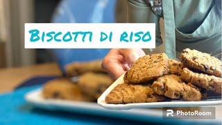 Biscotti con farina di riso e gocce di cioccolato #senzaglutine