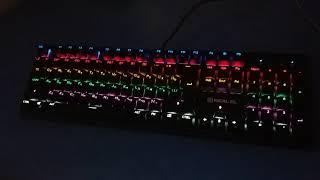 Звучание клавиш и виды подсветки на механической клавиатуре  Real-El m14 backlit blue switch