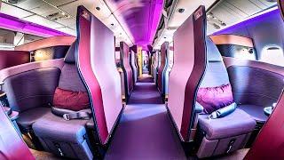 Qatar Airways A350-1000 Qsuite Business Class from Tokyo to Dubai via Doha