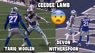 Ceedee Lamb Vs Devon Witherspoon & Tariq Woolen  Seahawks Vs Cowboys 2023 highlights (WR Vs CB)