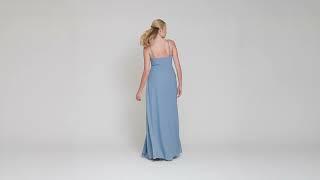 Yelure | A Line Cowl Neckline Chiffon Spaghetti Straps Bridesmaid Dresses