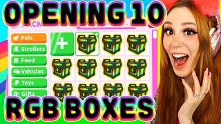 I Opened 10 RARE RGB BOXES In ADOPT ME! Roblox Adopt Me Egg Opening