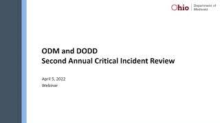 ODM and DODD's 2021 Health and Welfare MUI Review