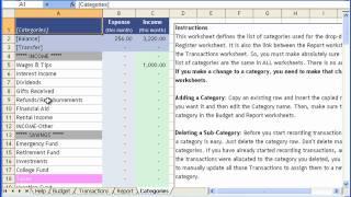 Money Management Template Tutorial #1 - Customizing Budget Categories