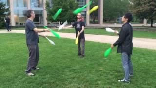 3 person pass juggling - Triple Triangle Counter Clockwise