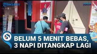 BARU 5 MENIT BEBAS, 3 NAPI DITANGKAP LAGI DI LUMAJANG