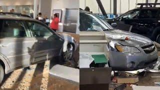 Angry customer drives car into Sandy dealership after return denied