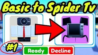 Day #1 | Basic to Spider Tv Challenge!! (Toilet Tower Defense)