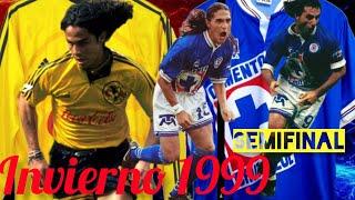 SEMIFINAL INVIERNO 1999 Liga MX vuelta América vs Cruz Azul gol Diego de la Torre Cuauhtémoc Blanco