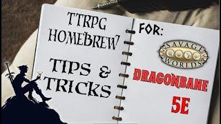 BEST Item Homebrew tips and tricks for Fantasy TTRPGS (DnD, Dragonbane, Savage Worlds)