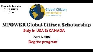 MPOWER  global citizen scholarship, USA & CANADA