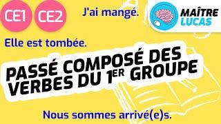 Passé composé : Verbe en er premier groupe CE1 - CE2 - Cycle 2 - Français - Conjugaison