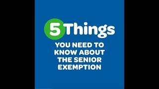 Five Things You Need to Know About the Senior Exemption