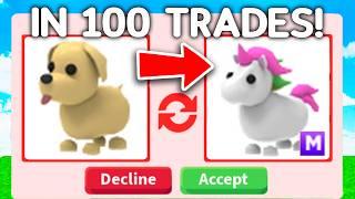 Trading From DOG TO ___ in 100 TRADES! Adopt Me