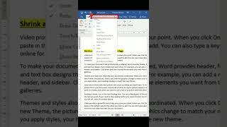 MS-Word Trick: How to Automatically Shrink a Word Document By One Page.