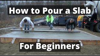 How To Pour A Concrete Slab for A Tiny House (16' x 24') Beginners DIY