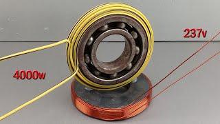 I Turn Magnetic Gear into 237V 4000W Generator Use Copper Gear